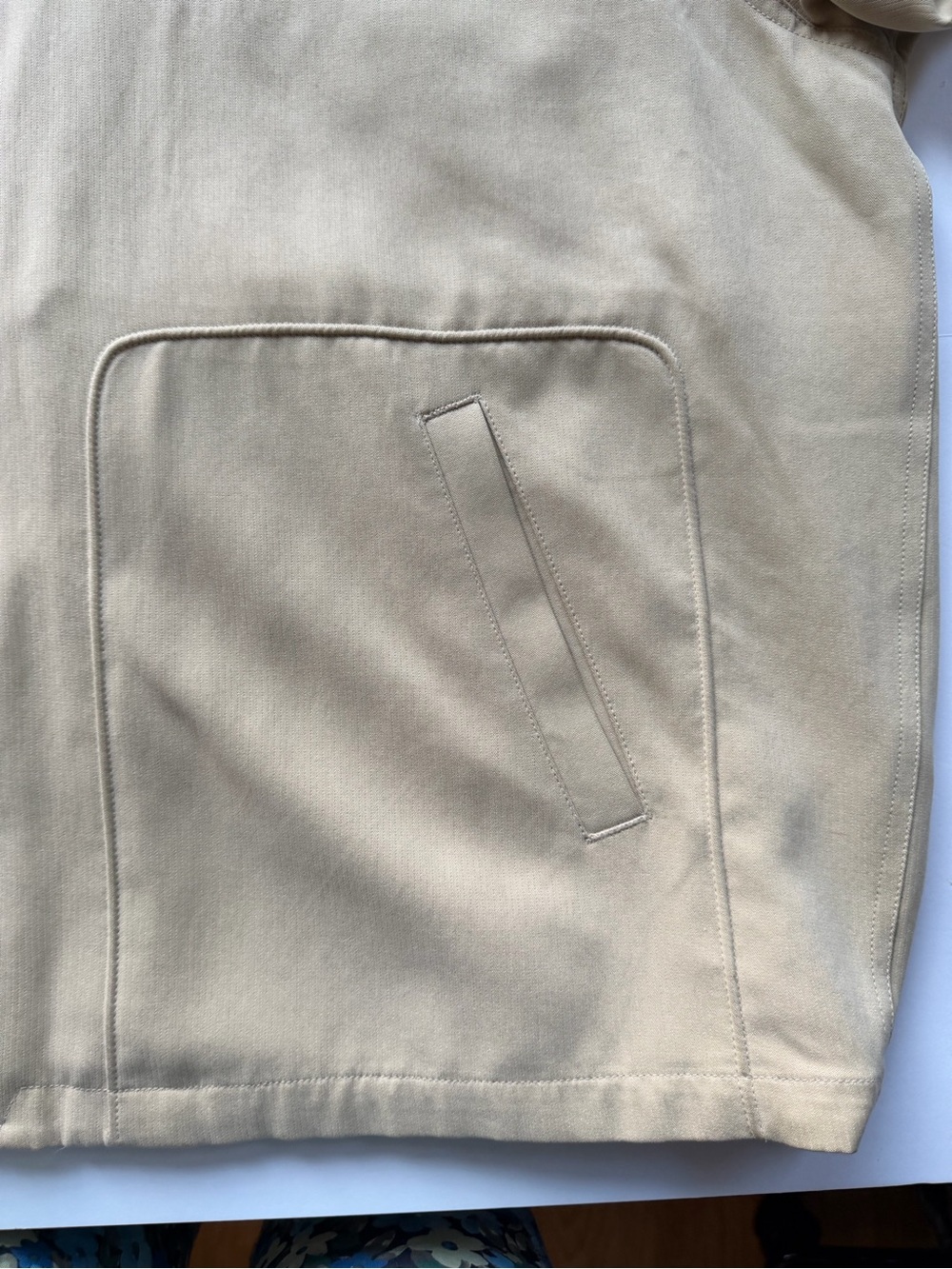 Tommy Bahama Men’s XXL 100% Silk Beige Full-Zip Jacket - Picture 6 of 16